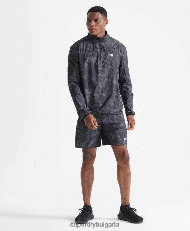 Superdry облекло N00H5372 черен мъже шорти за писта