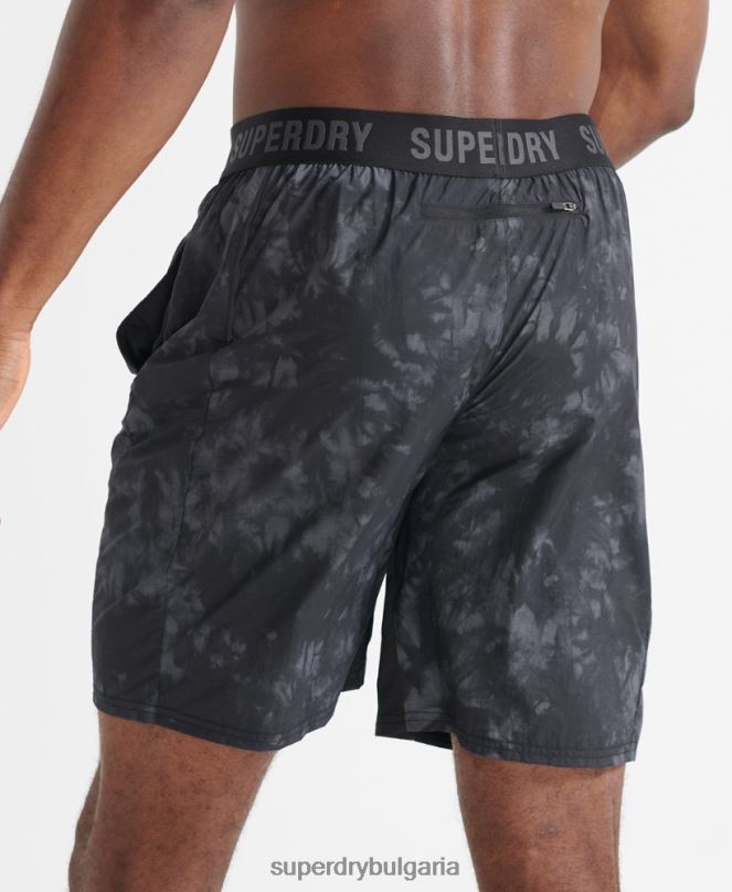 Superdry облекло N00H5372 черен мъже шорти за писта