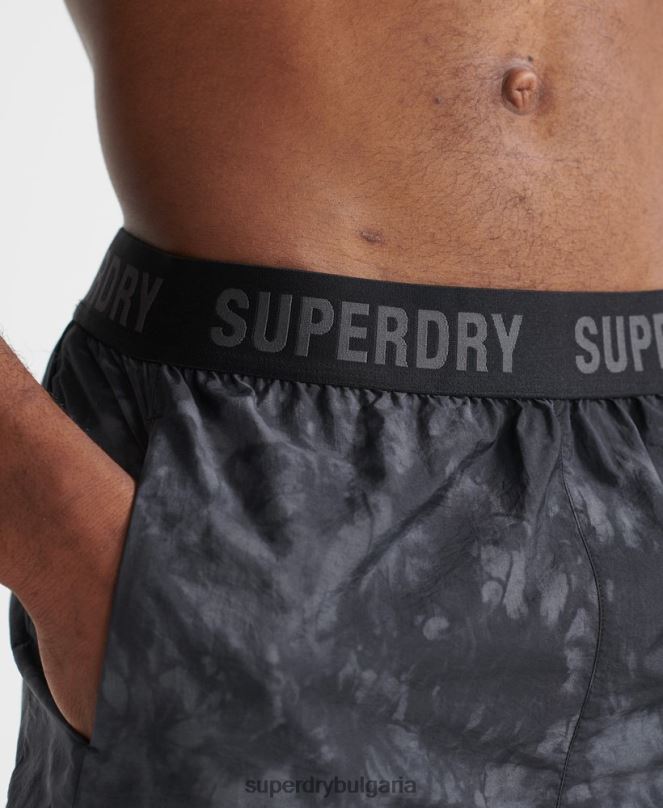 Superdry облекло N00H5372 черен мъже шорти за писта