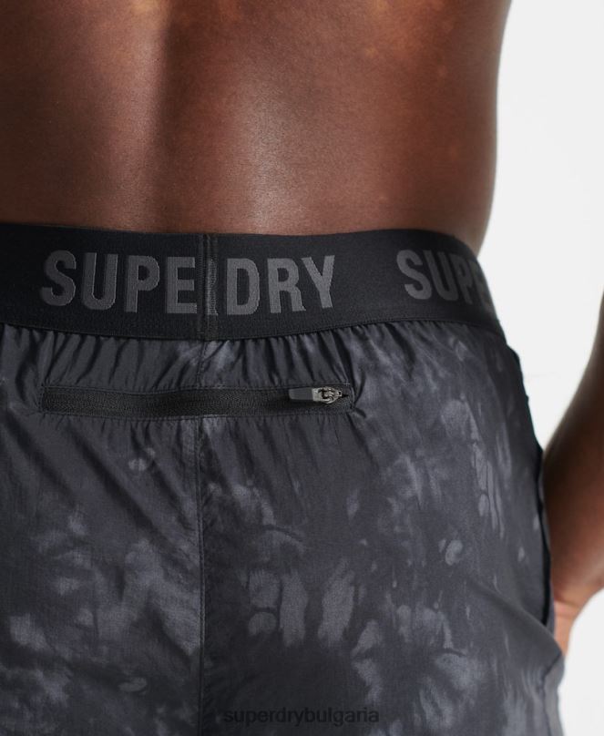 Superdry облекло N00H5372 черен мъже шорти за писта