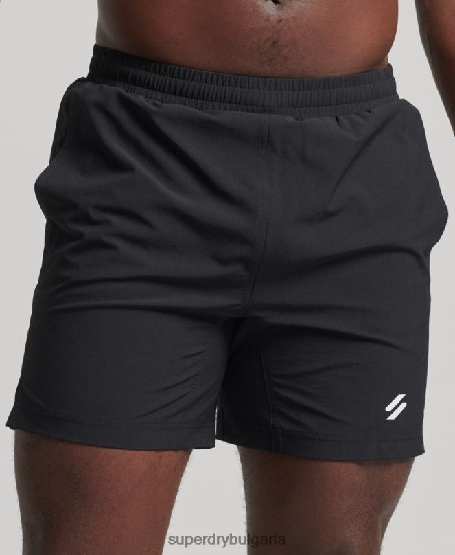 Superdry облекло N00H5383 черен мъже основни много спортни шорти