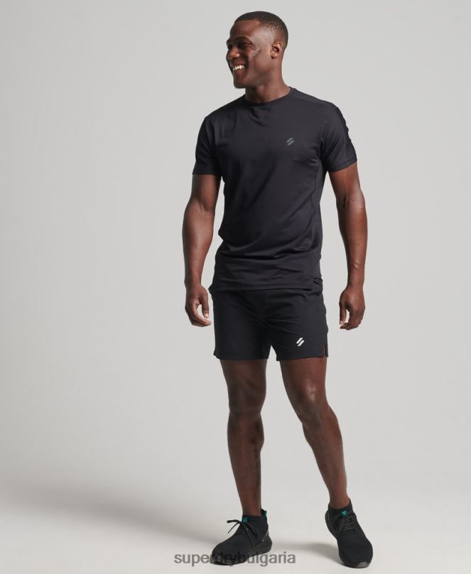 Superdry облекло N00H5383 черен мъже основни много спортни шорти