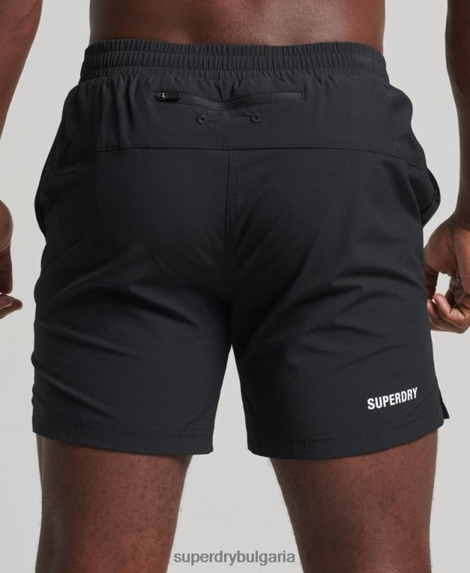 Superdry облекло N00H5383 черен мъже основни много спортни шорти