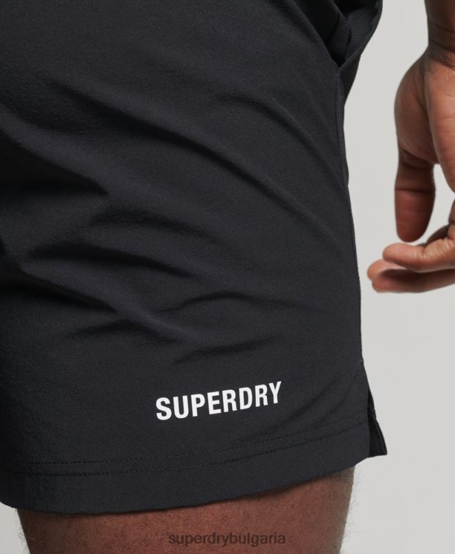Superdry облекло N00H5383 черен мъже основни много спортни шорти