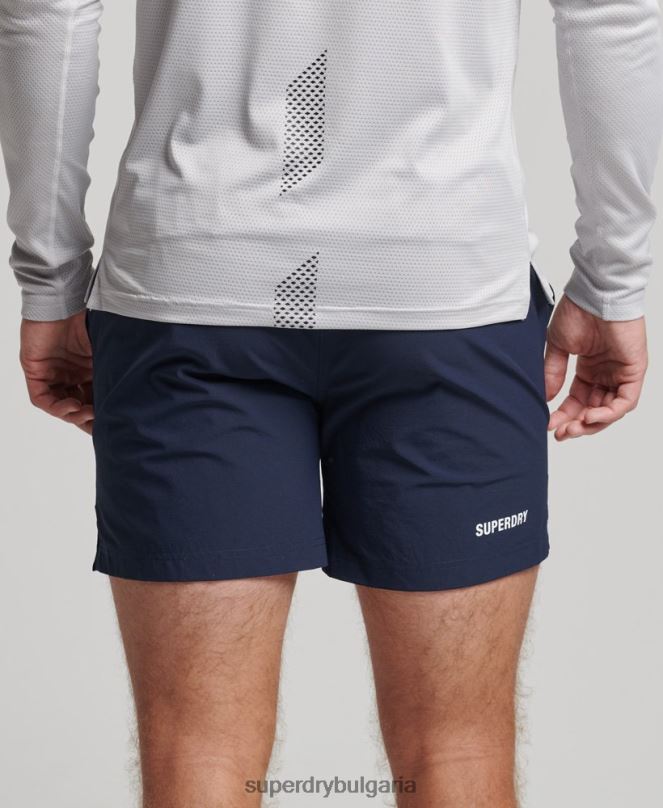 Superdry облекло N00H5385 военноморски флот мъже основни много спортни шорти