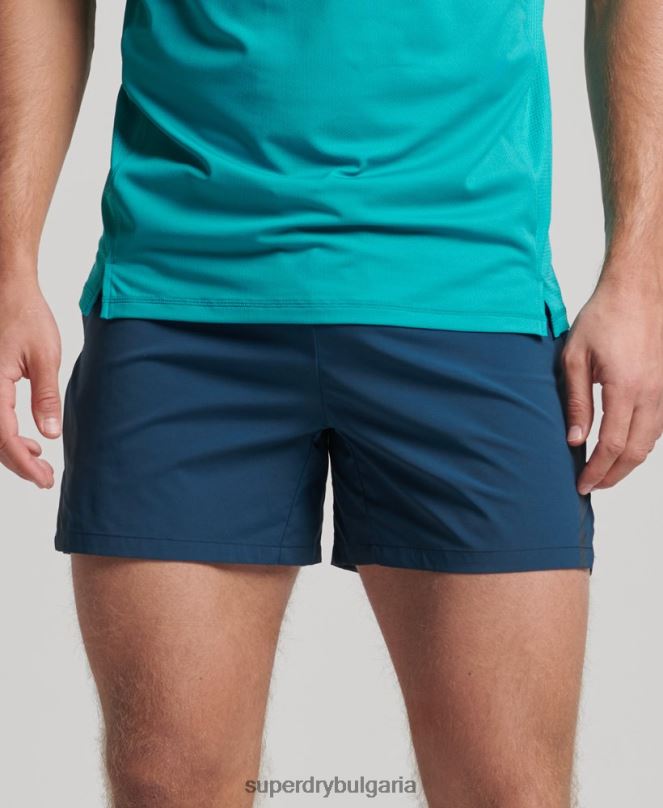 Superdry облекло N00H5391 син мъже състезателни шорти