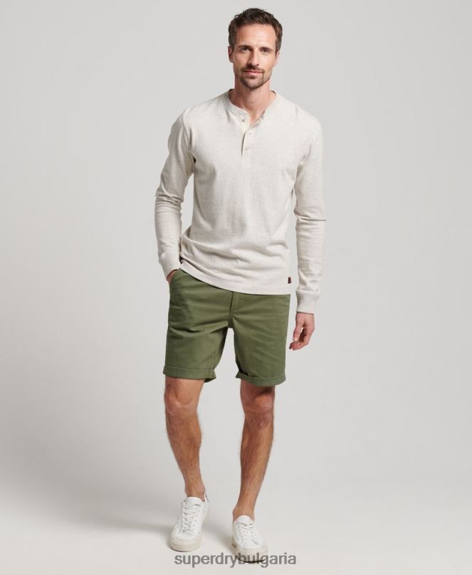 Superdry облекло N00H53 каки мъже офицерски чино шорти