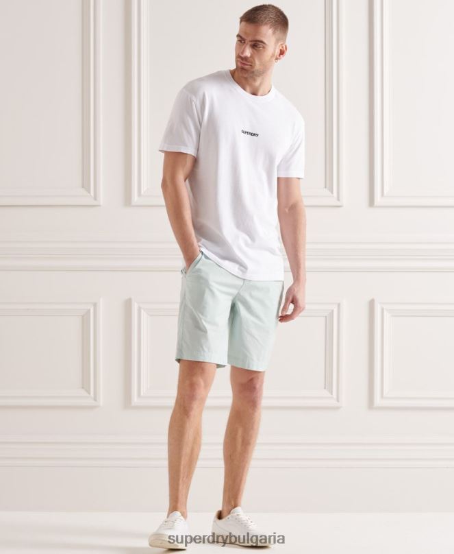 Superdry облекло N00H6494 светло синьо мъже къси панталони тип чино