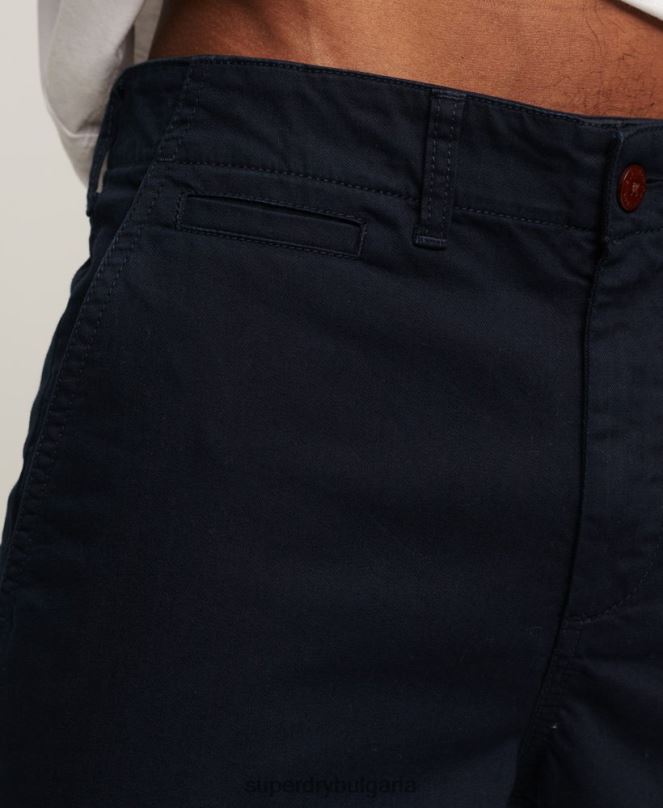 Superdry облекло N00H73 военноморски флот мъже ретро офицерски чино шорти