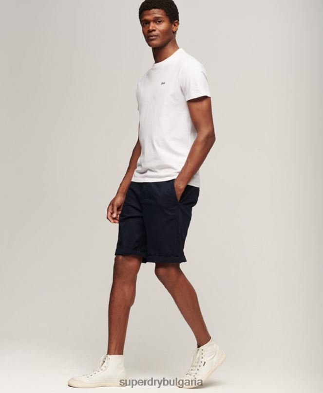 Superdry облекло N00H73 военноморски флот мъже ретро офицерски чино шорти