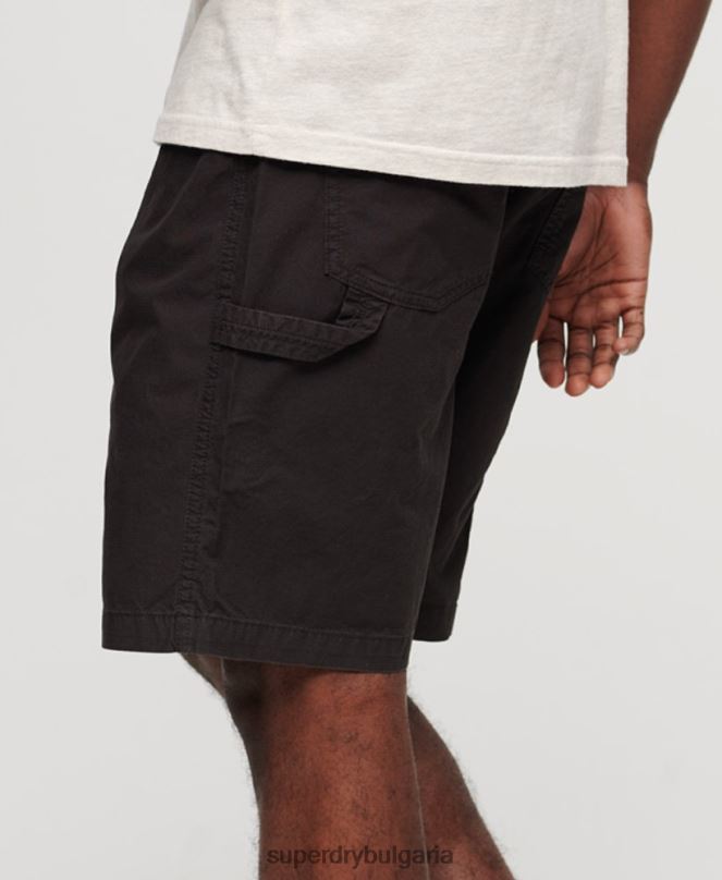 Superdry облекло N00H87 черен мъже дърводелски шорти