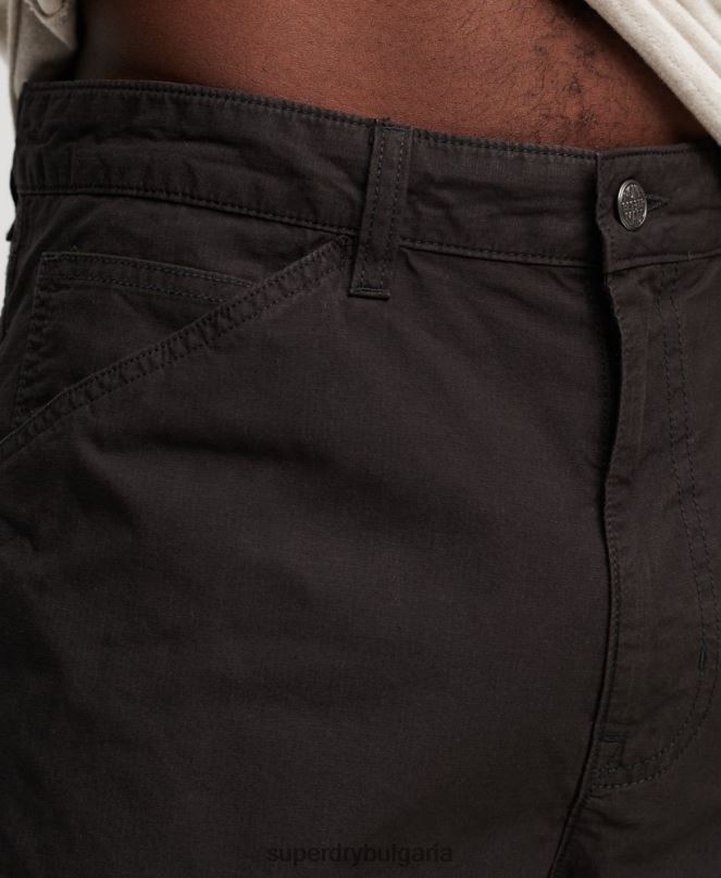 Superdry облекло N00H87 черен мъже дърводелски шорти