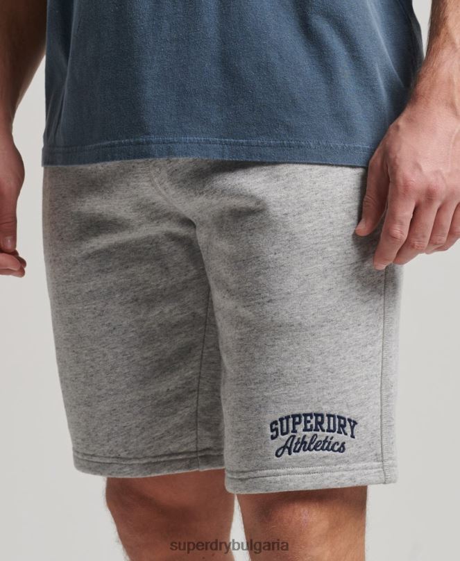 Superdry облекло N00H94 сиво мъже ретро спортни шорти за фитнес