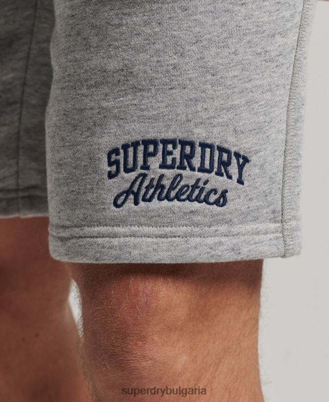 Superdry облекло N00H94 сиво мъже ретро спортни шорти за фитнес