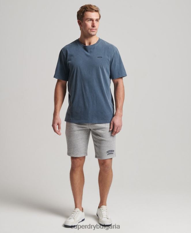 Superdry облекло N00H94 сиво мъже ретро спортни шорти за фитнес