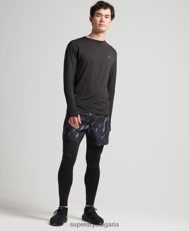 Superdry облекло N00H1374 черен мъже базов слой клинове