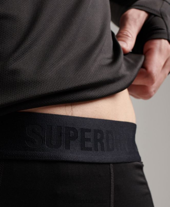 Superdry облекло N00H1374 черен мъже базов слой клинове