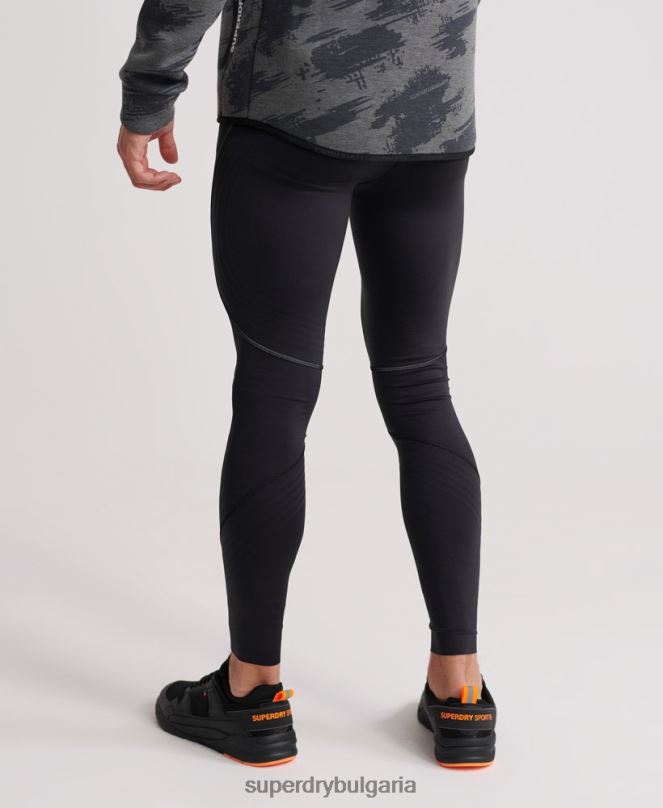 Superdry облекло N00H1441 черен мъже производителност стадо компресия клин