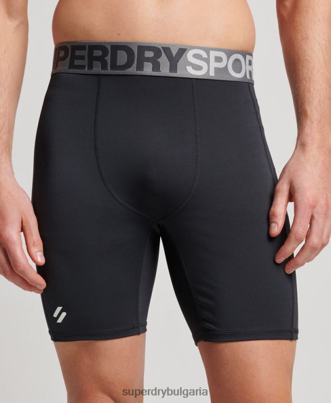 Superdry облекло N00H303 черен мъже основни тесни шорти