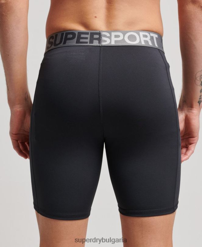 Superdry облекло N00H303 черен мъже основни тесни шорти