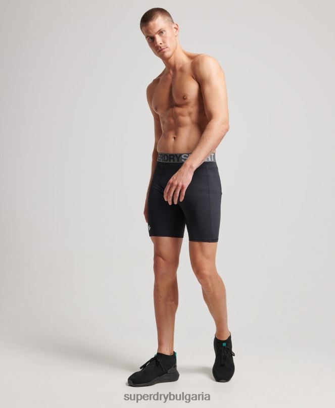 Superdry облекло N00H303 черен мъже основни тесни шорти