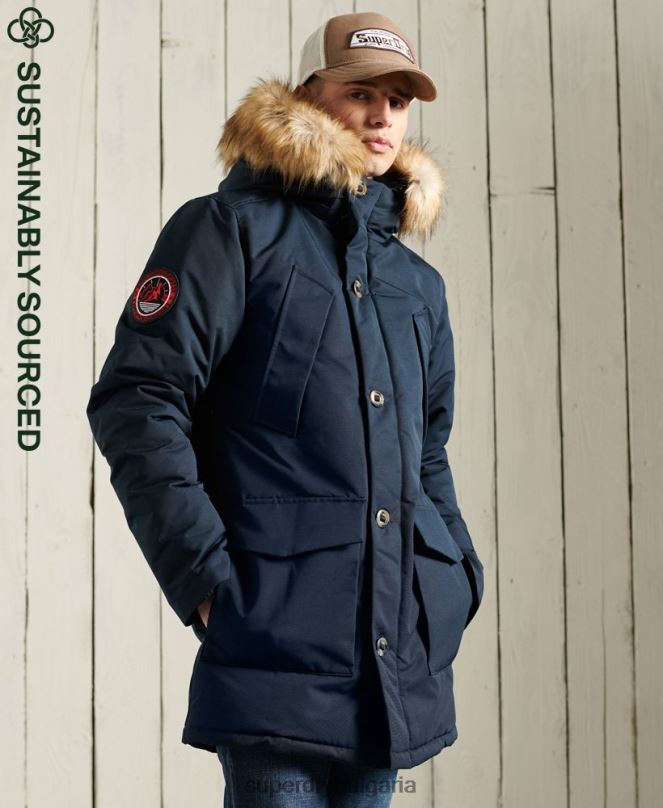 Superdry облекло N00H1027 военноморски флот мъже палто парка everest