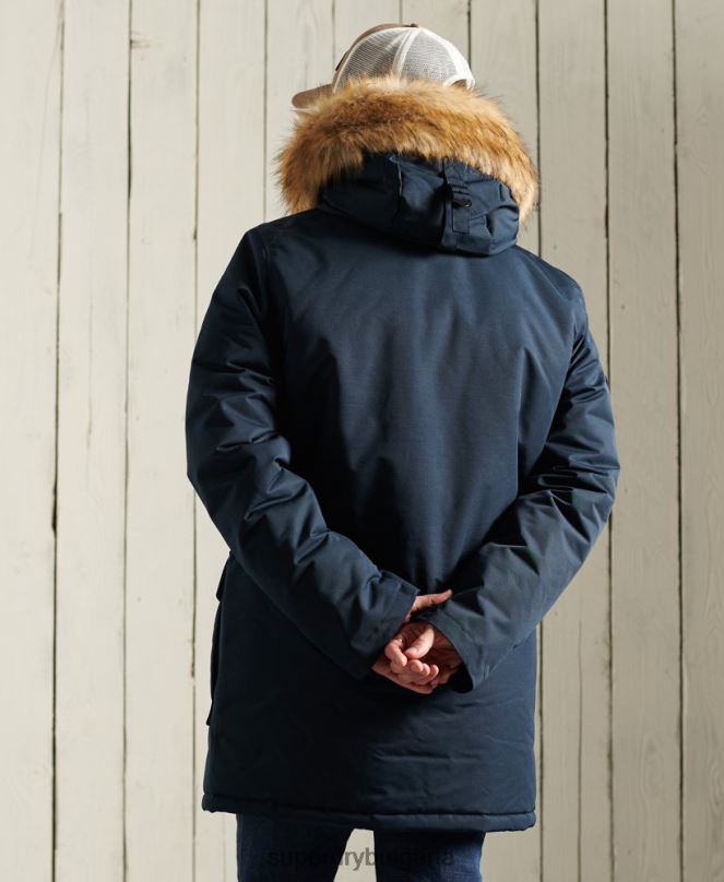 Superdry облекло N00H1027 военноморски флот мъже палто парка everest