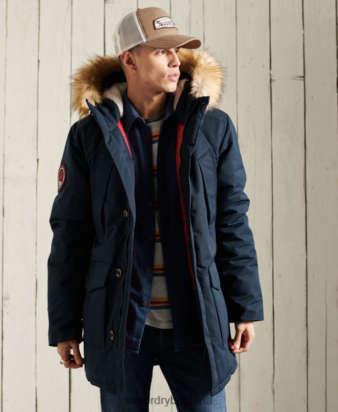 Superdry облекло N00H1027 военноморски флот мъже палто парка everest