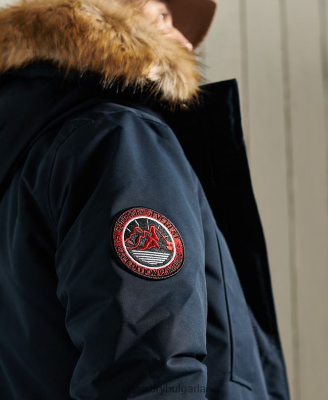 Superdry облекло N00H1027 военноморски флот мъже палто парка everest
