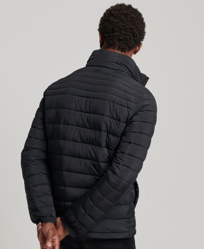 Superdry облекло N00H1029 черен мъже късо леко пухено палто