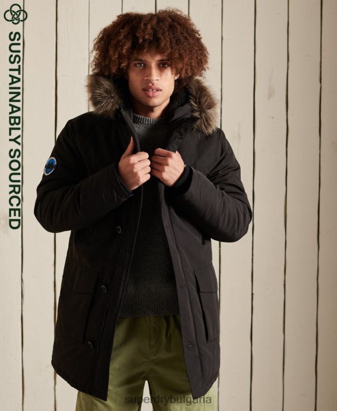 Superdry облекло N00H1040 тъмно сив мъже палто парка everest