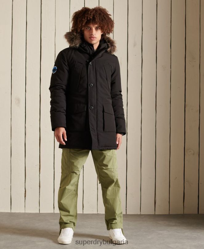 Superdry облекло N00H1040 тъмно сив мъже палто парка everest