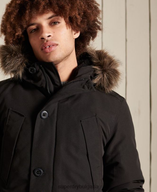 Superdry облекло N00H1040 тъмно сив мъже палто парка everest