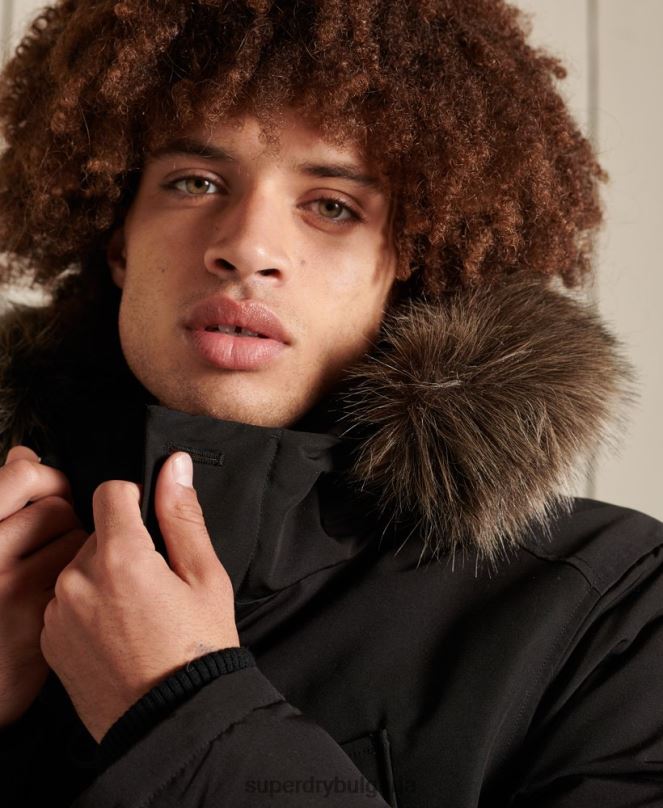 Superdry облекло N00H1040 тъмно сив мъже палто парка everest