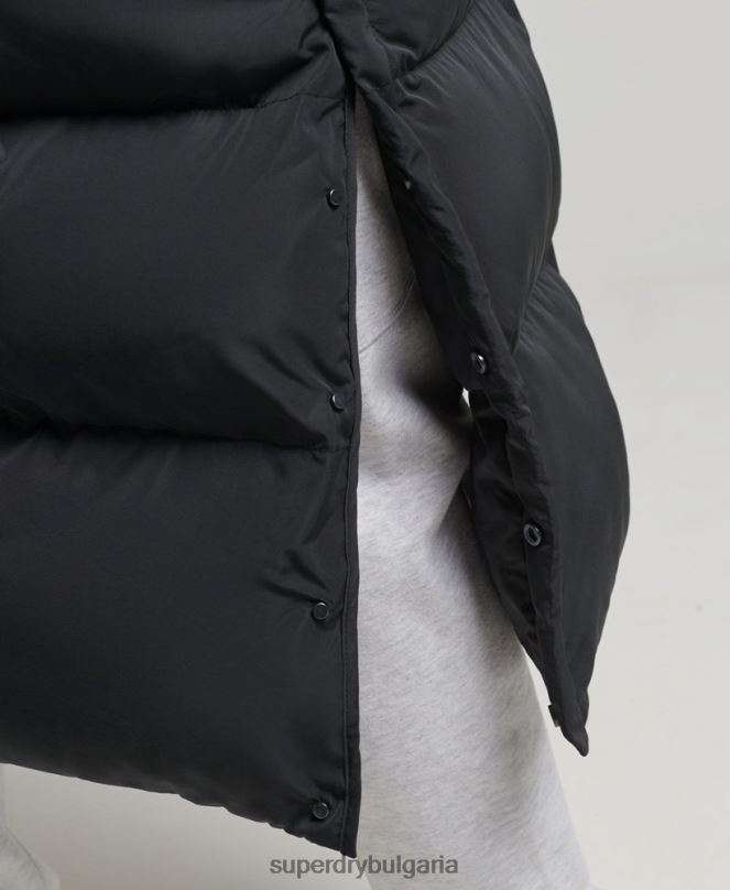 Superdry облекло N00H1057 черен мъже много дълго пухено палто