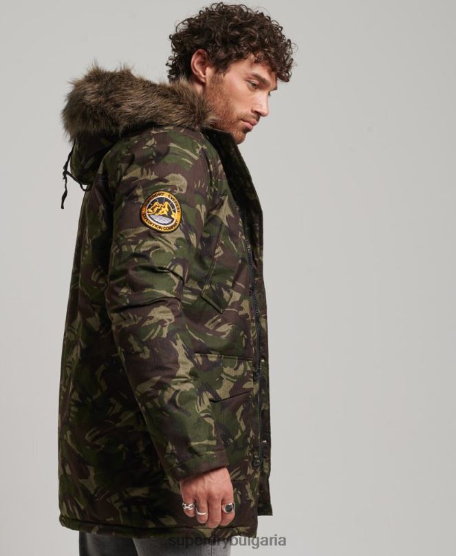 Superdry облекло N00H1080 каки мъже палто парка everest