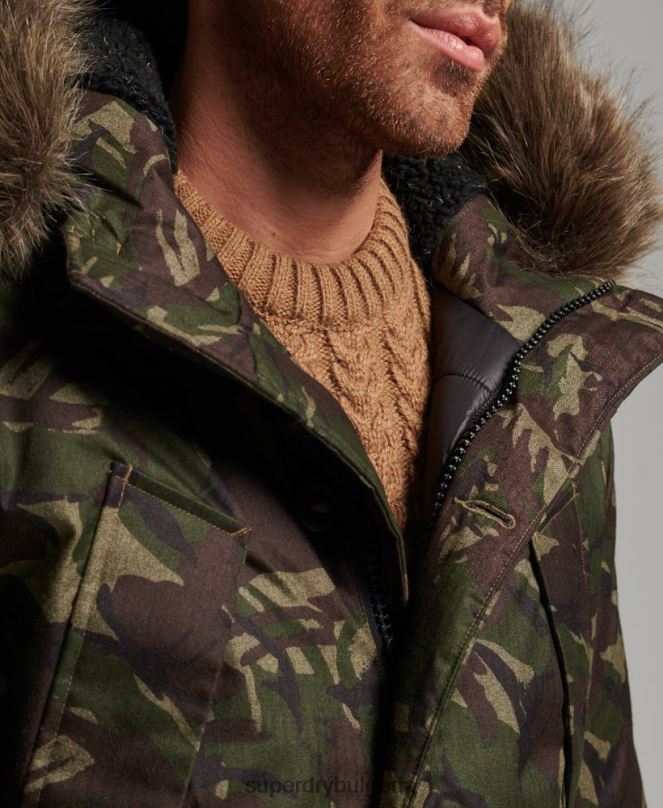 Superdry облекло N00H1080 каки мъже палто парка everest