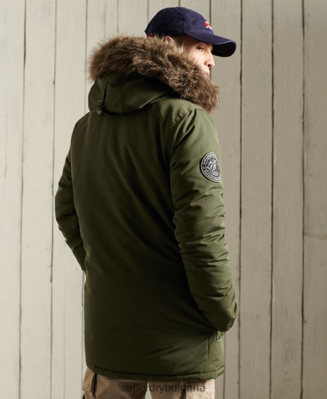 Superdry облекло N00H1081 каки мъже палто парка everest