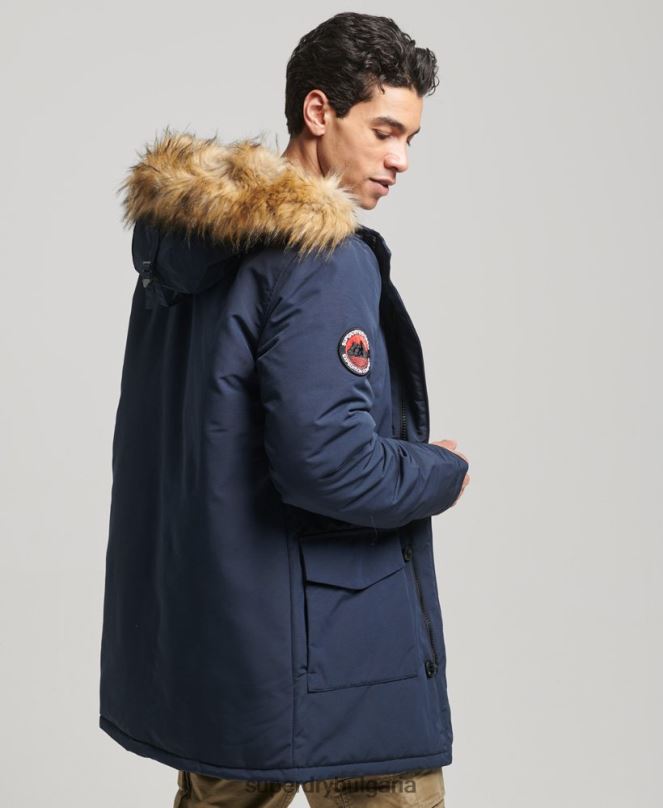 Superdry облекло N00H1097 военноморски флот мъже палто парка everest