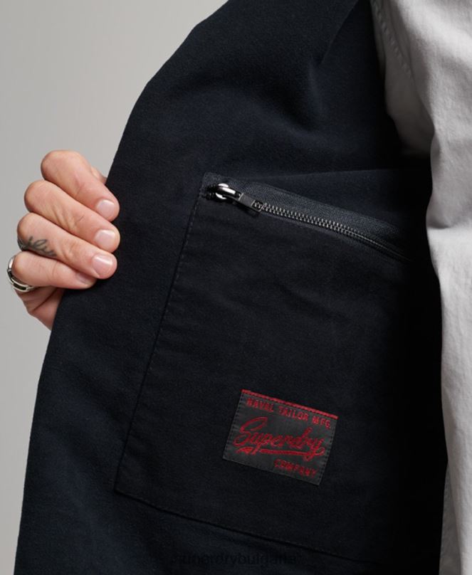 Superdry облекло N00H1103 военноморски флот мъже търговски магазин - грахово палто от къртича кожа