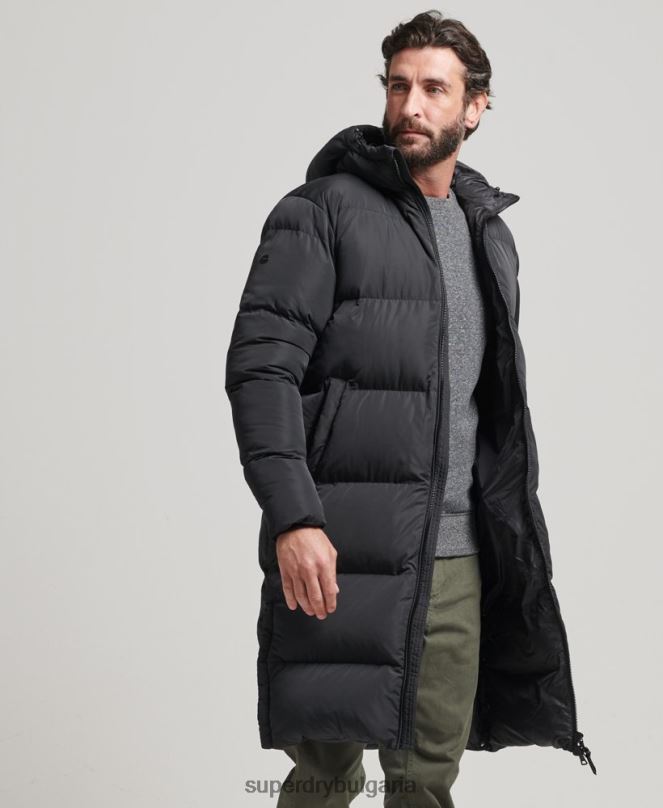 Superdry облекло N00H1123 черен мъже дълга завивка