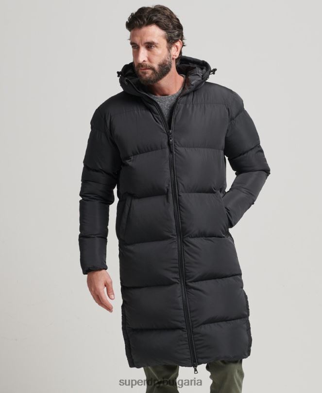 Superdry облекло N00H1123 черен мъже дълга завивка