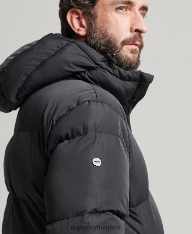 Superdry облекло N00H1123 черен мъже дълга завивка