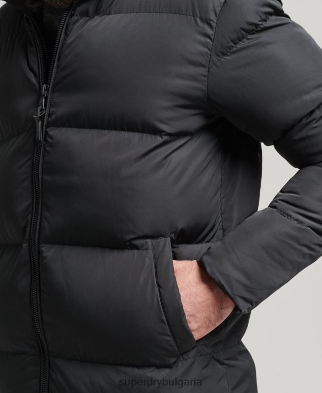 Superdry облекло N00H1123 черен мъже дълга завивка