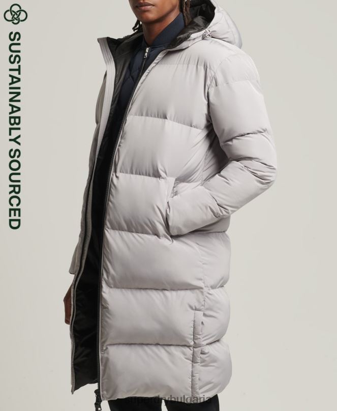 Superdry облекло N00H1124 светло сив мъже дълга завивка