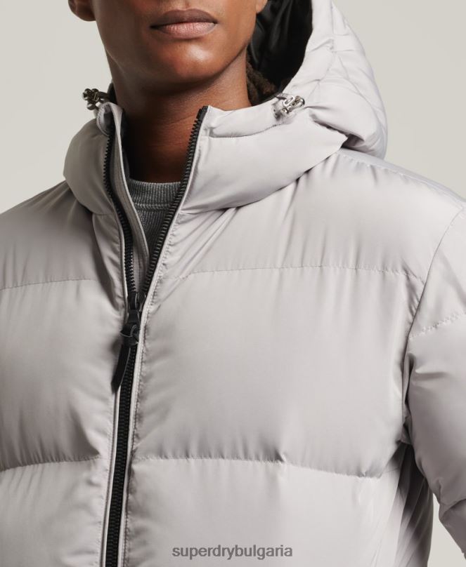 Superdry облекло N00H1124 светло сив мъже дълга завивка