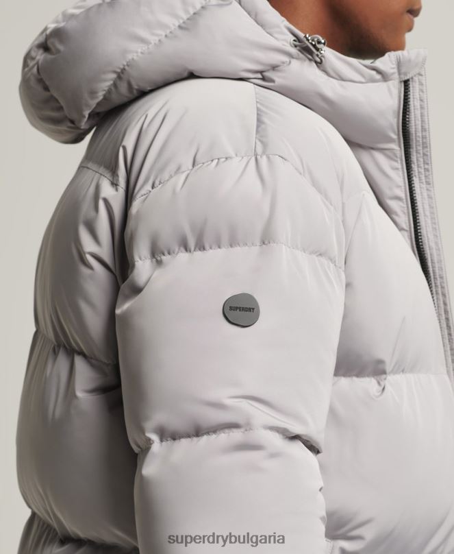 Superdry облекло N00H1124 светло сив мъже дълга завивка