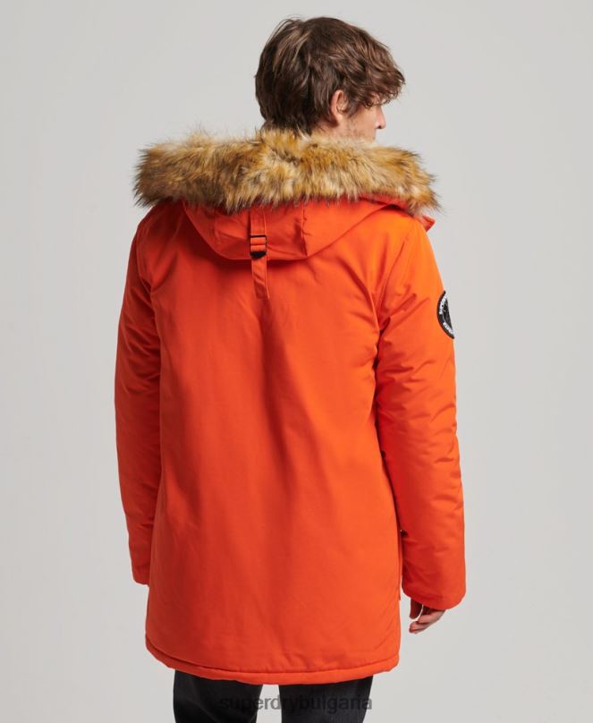 Superdry облекло N00H1126 оранжево мъже палто парка everest
