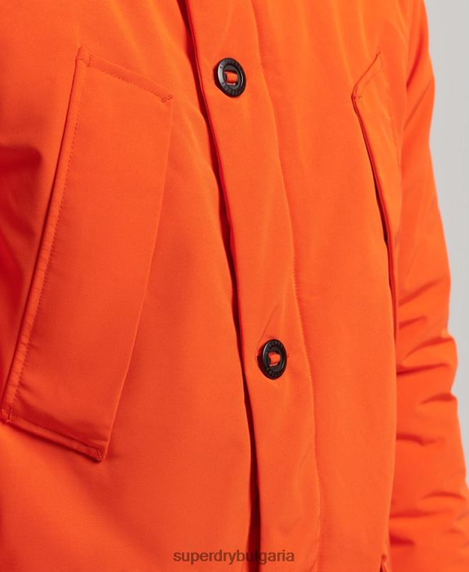 Superdry облекло N00H1126 оранжево мъже палто парка everest