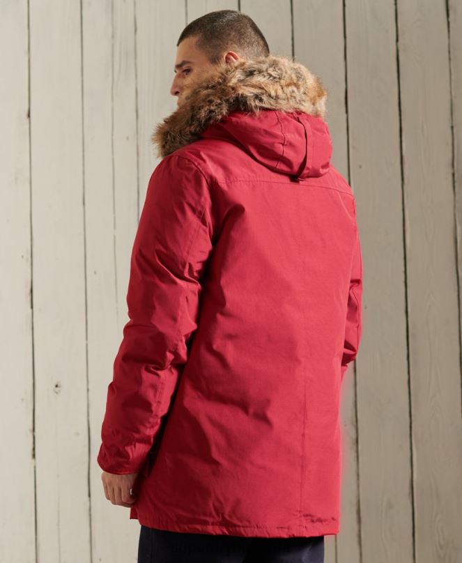 Superdry облекло N00H1175 червен мъже новобранец палто парка